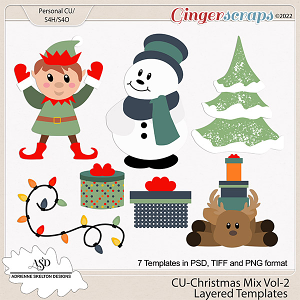 CU Christmas Mix-Vol2 by Adrienne Skelton Designs 