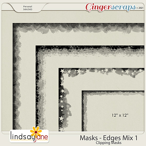 Masks Edges Mix 1 by Lindsay Jane
