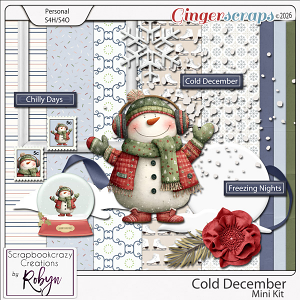 Cold December Mini Kit by Scrapbookcrazy Creations
