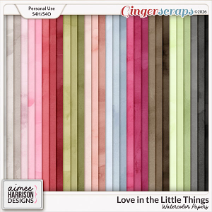 Love in the Little Things Watercolor Papers by Aimee Harrison