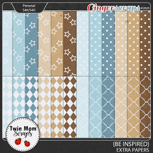 Be Inspired - EXTRA PAPERS by Twin Mom Scraps