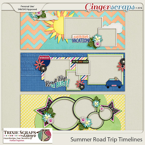Summer Road Trip Timelines by Trixie Scraps Designs