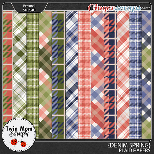 Denim Spring - PLAID PAPERS by Twin Mom Scraps