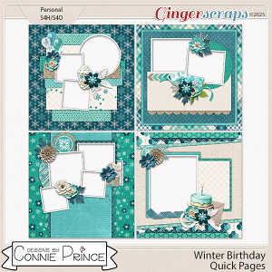 Winter Birthday - Quick Pages by Connie Prince