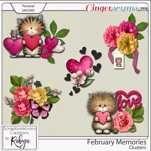 February Memories Clusters by Scrapbookcrazy Creations