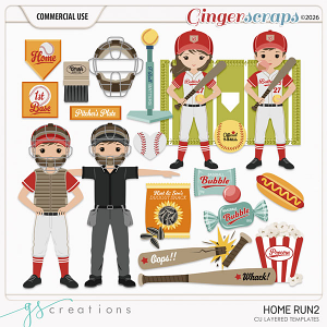 Home Run2 Layered Templates (CU) by GS Creations