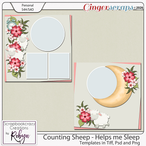 Counting Sheep - helps me sleep Templates by Scrapbookcrazy Creations