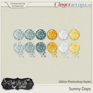 Sunny Days Glitter Photoshop Styles