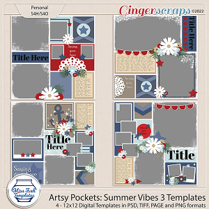Artsy Pockets - Summer Vibes 3 Templates by Miss Fish