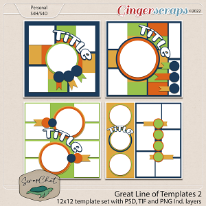 Great Line of Templates Two template set by ScrapChat Designs