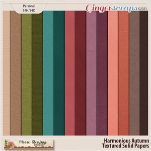 Harmonious Autumn Solid Papers by Moore Blessings Digital Design