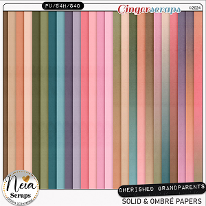 Cherished Grandparents - Solid & Ombré Papers - by Neia Scraps