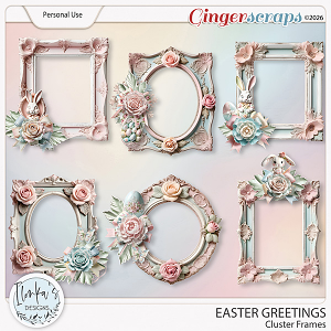 Easter Greetings Cluster Frames by Ilonka's Designs