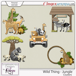Wild Thing - Jungle Clusters by Scrapbookcrazy Creations