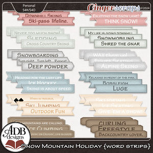 A Snow Mountain Holiday Word Strips
