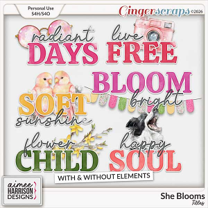 She Blooms Titles by Aimee Harrison