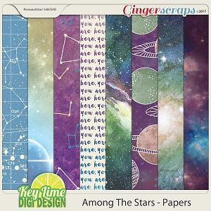 Among The Stars Papers by Key Lime Digi Design 