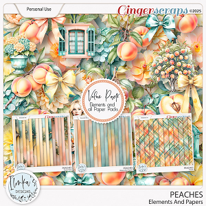 Peaches Elements And Papers by Ilonka's Designs