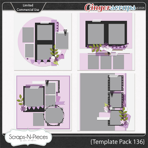 Template Pack 136 by Scraps N Pieces  
