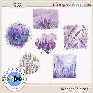 Lavender Splahses 1 by Wetfish Designs