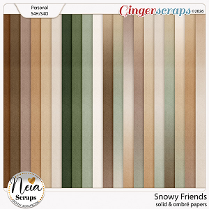Snowy Friends - Solid & Ombré Papers - by Neia Scraps Snowy Friends - Solid & Ombré Papers - by Neia Scraps