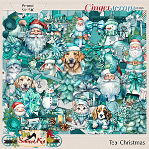 Teal Christmas Kit by The Scrappy Kat