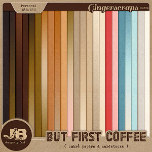 But First Coffee Ombré Papers & Cardstocks by JB Studio