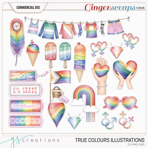 True Colours Illustrations (CU) by GS Creations