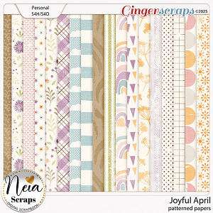 Joyful April - Patterned Papers - by Neia Scraps