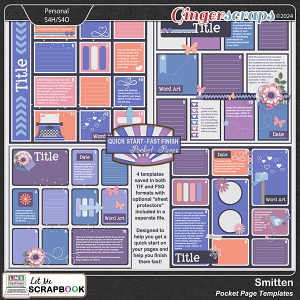 Smitten Pocket Page Templates by Let Me Scrapbook