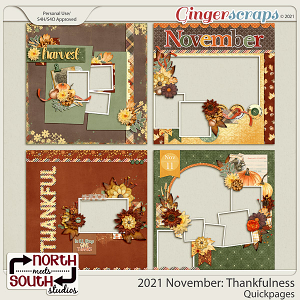 2021 November: Thankfulness Quickpages by North Meets South Studios