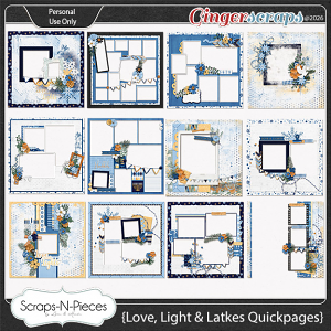 Love, Light and Latkes Quickpages by Scraps N Pieces 