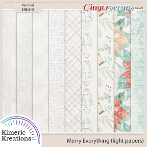 Merry Everything Light Papers by Kimeric Kreations