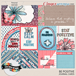 Be Positive - Journal Cards by Lisa Rosa Designs