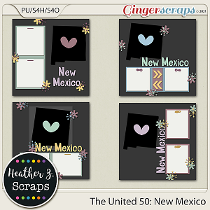 The United 50: New Mexico TEMPLATES by Heather Z Scraps