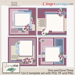 One and Done Three Template Set by ScrapChat Designs