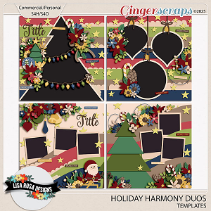 Holiday Harmony Duos - Templates by Lisa Rosa Designs
