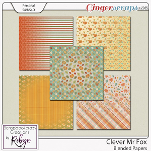 Clever Mr Fox Blended Papers by Scrapbookcrazy Creations