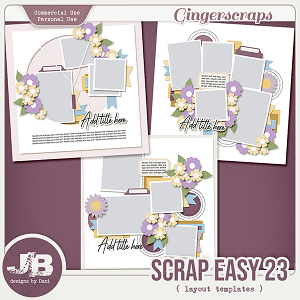 {CU} Scrap Easy 23 Templates by JB Studio