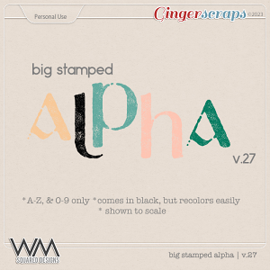 Big Stamped Alpha | V.27