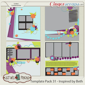 Template Pack 31 - Inspired by Beth - by Scraps N Pieces