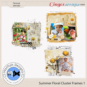 Summer Floral Cluster Frames by Wetfish Designs