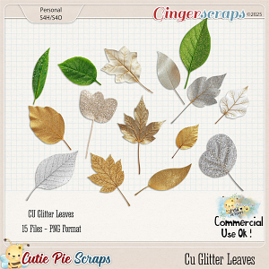 CU Glitter Leaves Elements