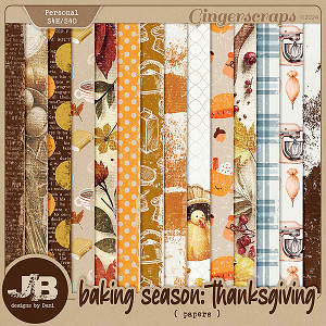 Baking Season: Thanksgiving Papers by JB Studio