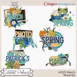 #2025 March - Word Art Pack by Connie Prince