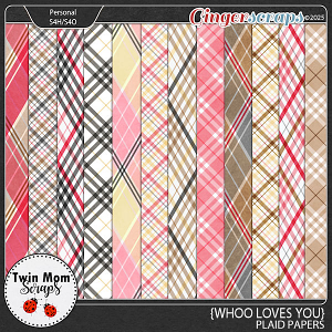 Whoo Loves You - PLAID PAPERS by Twin Mom Scraps