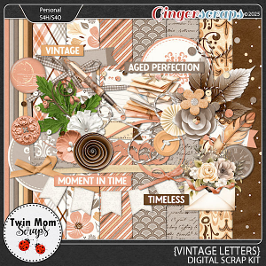 Vintage Letters - KIT by Twin Mom Scraps