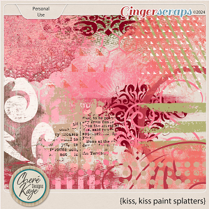 Kiss Kiss Paint Splatters by Chere Kaye Designs