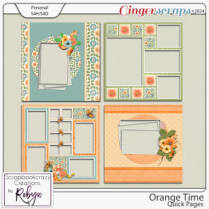 Orange Time Quick Pages by Scrapbookcrazy Creations