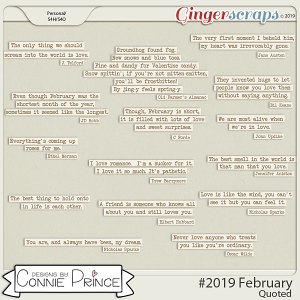 #2019 February - Quoted Pack by Connie Prince